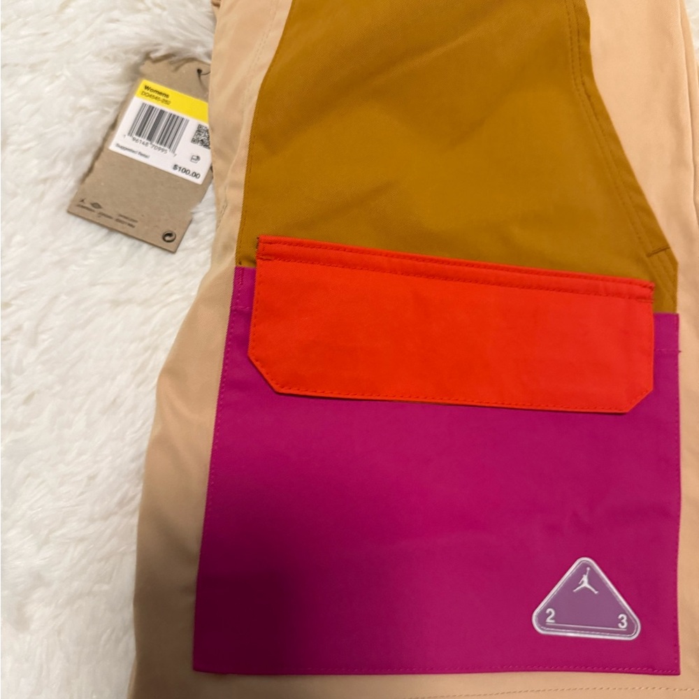 Jordan Women's Athletic Shorts - Orange, Pink, Tan